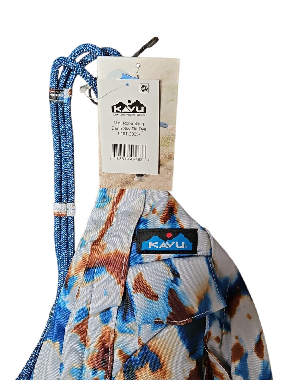 KAVU Mini Rope Sling in Earth Sky Tie Dye | NWT | Crossbody Sling Bag - Picture 5 of 5